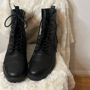 Target brand black combat boots